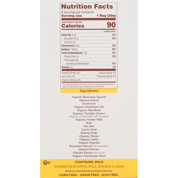 Simple Mills  Snack Crackers, Cheddar, Baked
