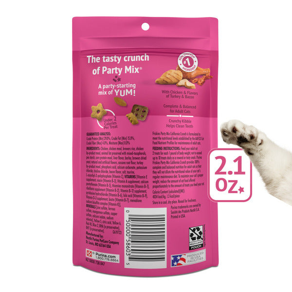 Purina Friskies Cat Treats, Party Mix California Crunch With Chicken