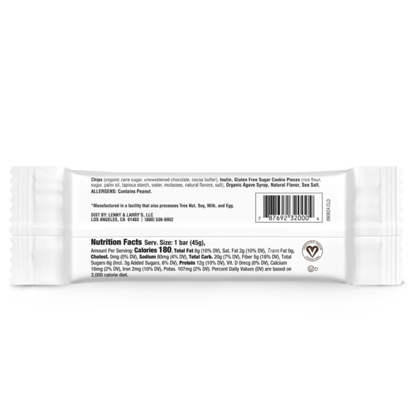 Lenny & Larry's Cookie-fied Bar Protein Bar, Peanut Butter Chocolate Chip