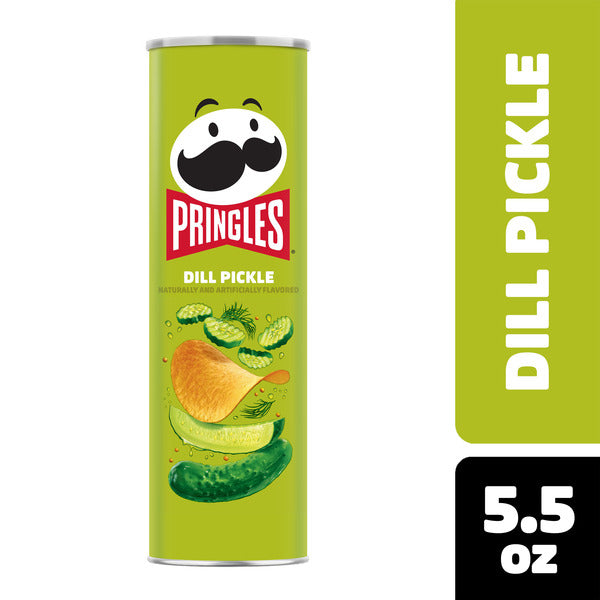 Pringles Dill Pickle Potato Crisps Chips, Lunch Snacks, 5.5 oz