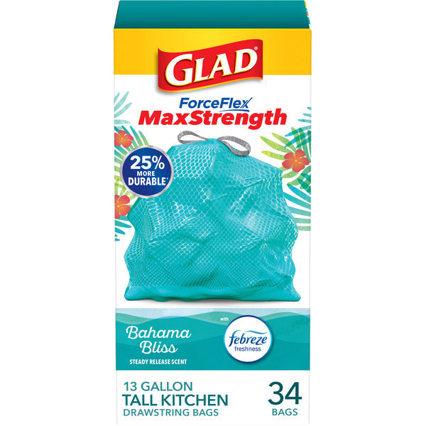 Glad ForceFlex MaxStrength Scented Kitchen Trash Bags