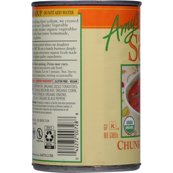 Amy's Kitchen Organic Low Fat Chunky Vegetable Soups