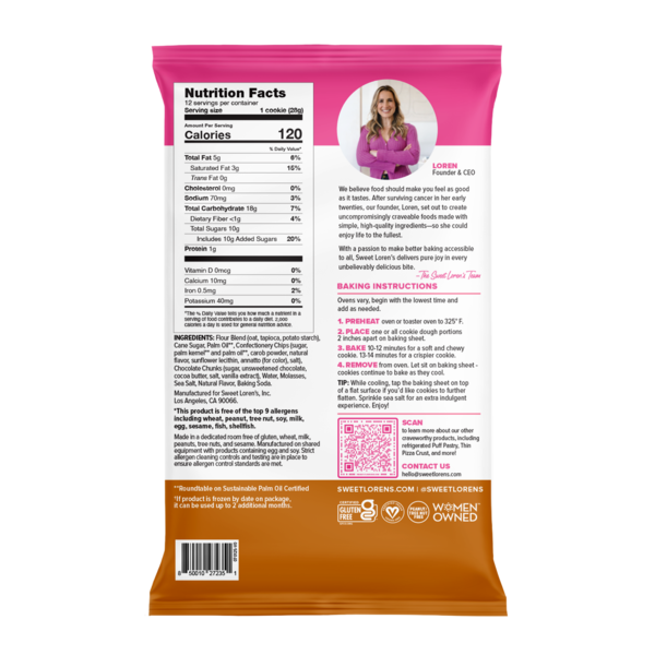 Sweet Loren's  Salted Caramel Cookie Dough, Gluten Free & Vegan