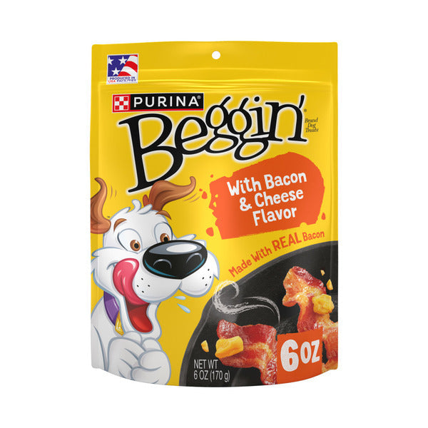 Purina Beggin' Strips With Real Meat Dog Training Treats With Bacon and Cheese Flavors
