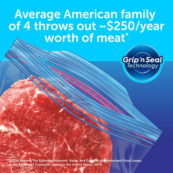 Ziploc Freezer Bags with Grip 'n Seal Technology