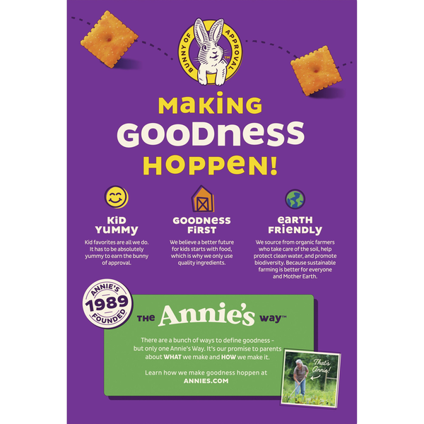 Annie's Organic Cheddar Squares Baked Cracker Snacks