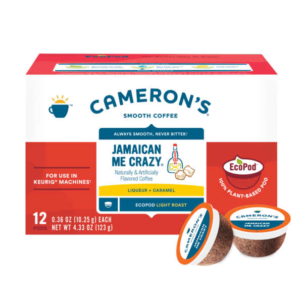 Cameron's Coffee, Smooth, Light Roast, Jamaican Me Crazy, Pods