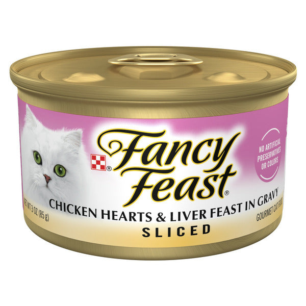 Purina Fancy Feast Sliced Chicken Hearts and Liver Feast Wet Cat Food