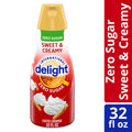 International Delight Coffee Creamer, Zero Sugar Sweet & Creamy, Refrigerated Flavored Creamer, 32 fl oz Bottle