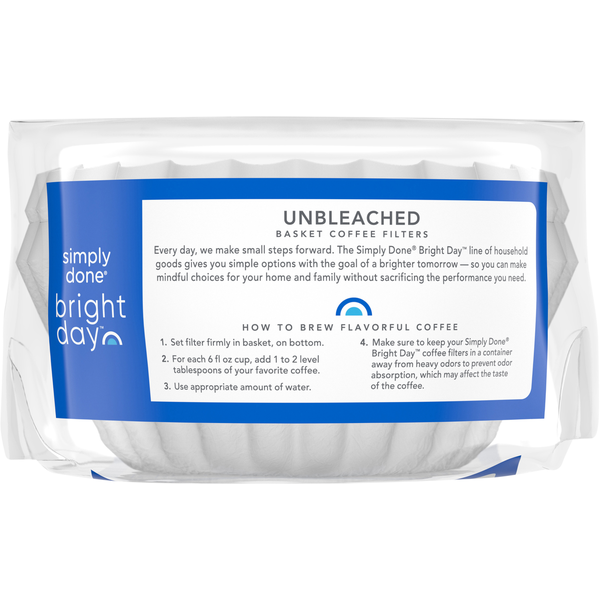 Simply Done Unbleached 3.25 Inch Basket Coffee Filters