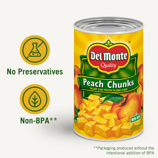 Del Monte Yellow Cling Peach Chunks in Heavy Syrup