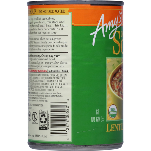Amy's Kitchen Organic Light in Sodium Lentil Vegetable Soup
