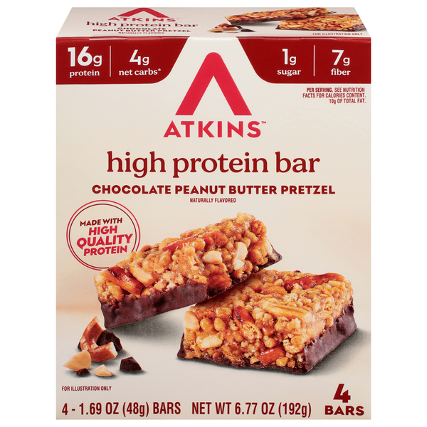 Atkins Chocolate Peanut Butter Pretzel High Protein Bar