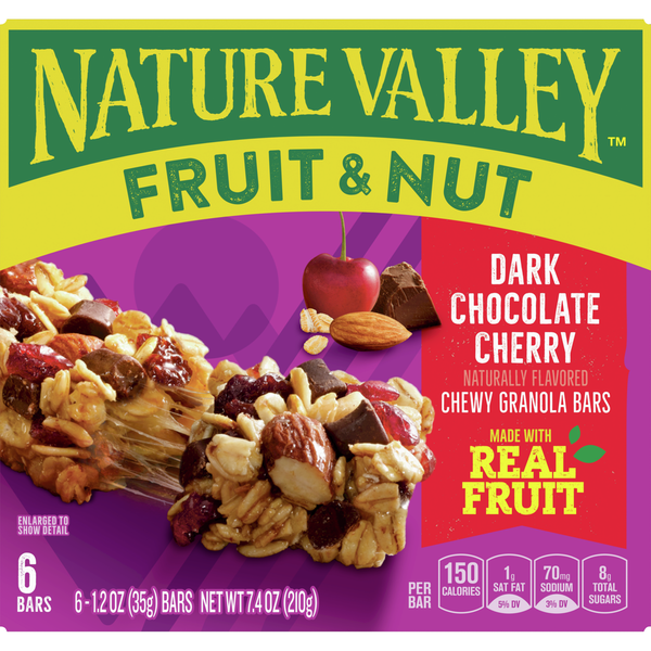 Nature Valley Dark Chocolate Cherry Chewy Fruit and Nut Granola Bars