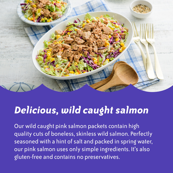 Chicken of the Sea Wild Caught Alaskan Pink Salmon in Spring Water Packet, Low Sodium