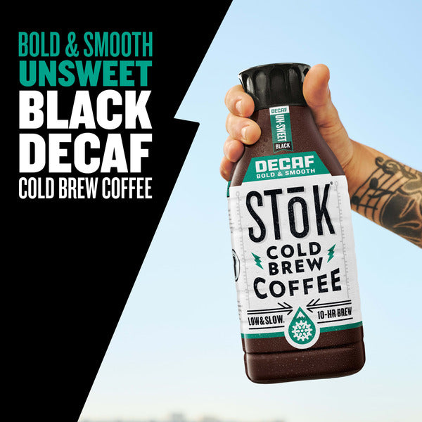 SToK Decaf Bold & Smooth Unsweetened Cold Brew Coffee, Ready to Drink Bottled Coffee, 48 fl oz