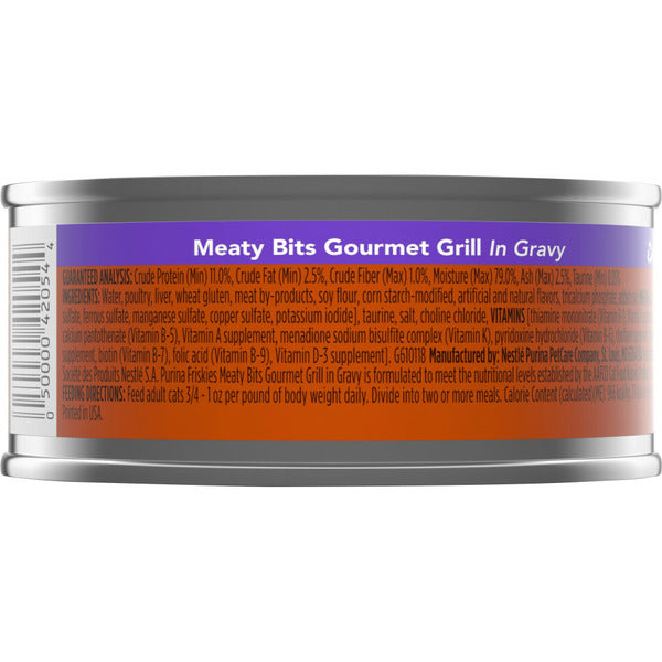 Purina Friskies Gravy Wet Cat Food, Meaty Bits Gourmet Grill