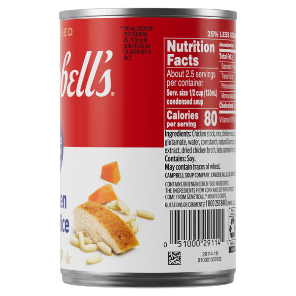 Campbell's 25% Less Sodium Chicken with Rice Soup