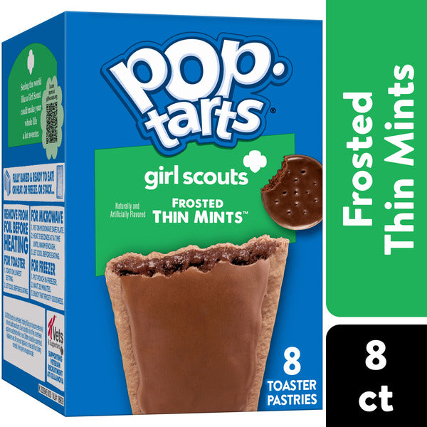 Pop-Tarts Frosted Thin Mints Toaster Pastries, Breakfast Foods, 8 Count