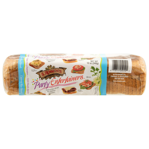 S. Rosen's Cocktail Size Caraway Rye Bread