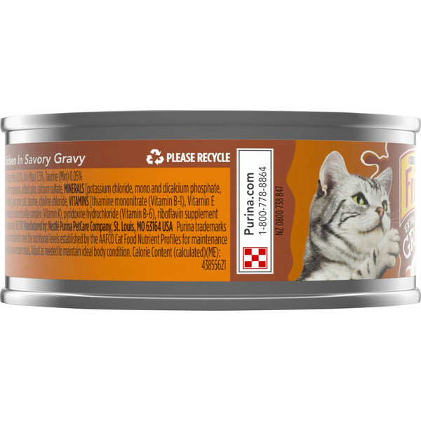 Purina Friskies Gravy Pate Wet Cat Food, Extra Gravy Pate With Chicken in Savory Gravy