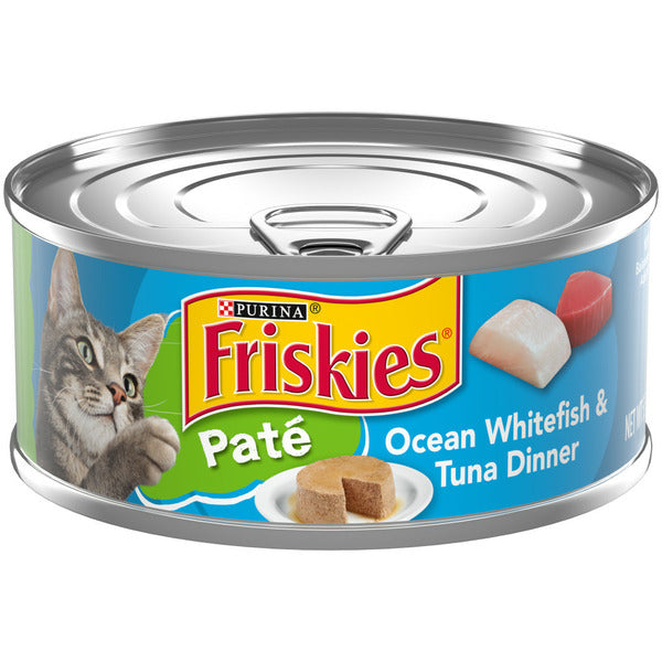 Purina Friskies Pate Wet Cat Food, Ocean Whitefish & Tuna Dinner