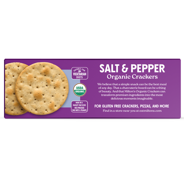 Milton's Organic Crackers, Salt & Pepper