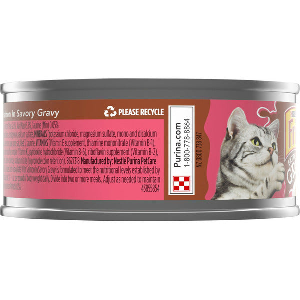 Purina Friskies Gravy Pate Wet Cat Food, Extra Gravy Pate With Salmon in Savory Gravy