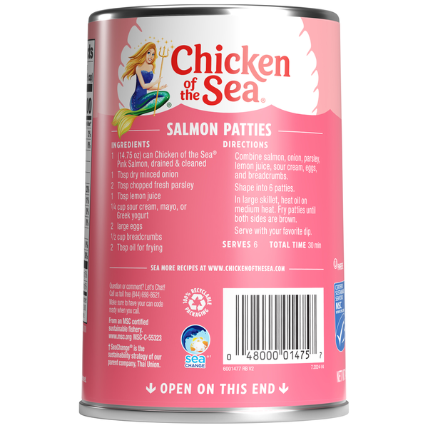 Chicken of the Sea Wild Caught Alaskan Pink Salmon, Traditional Style