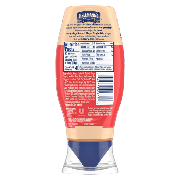 Hellmann's Chicken Tender Mayonnaise Style Dip Spicy Ranch
