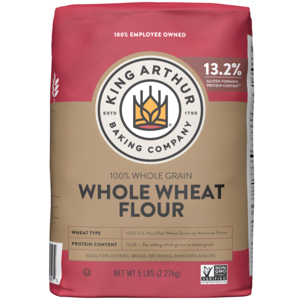 King Arthur Baking Company Whole Wheat Flour, 100% Whole Grain, Non-GMO Project Verified, Certified Kosher