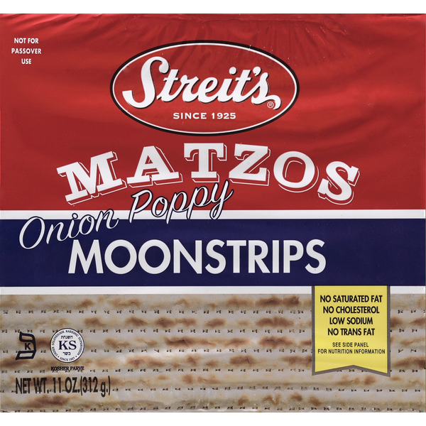 Streit's Matzos, Moonstrips, Onion Poppy