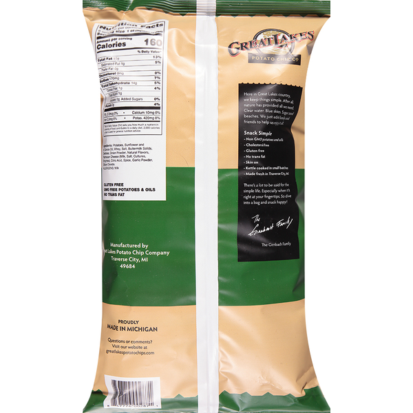 Great Lakes Potato Chip Potato Chips, Parmesan Ranch, Kettle Cooked