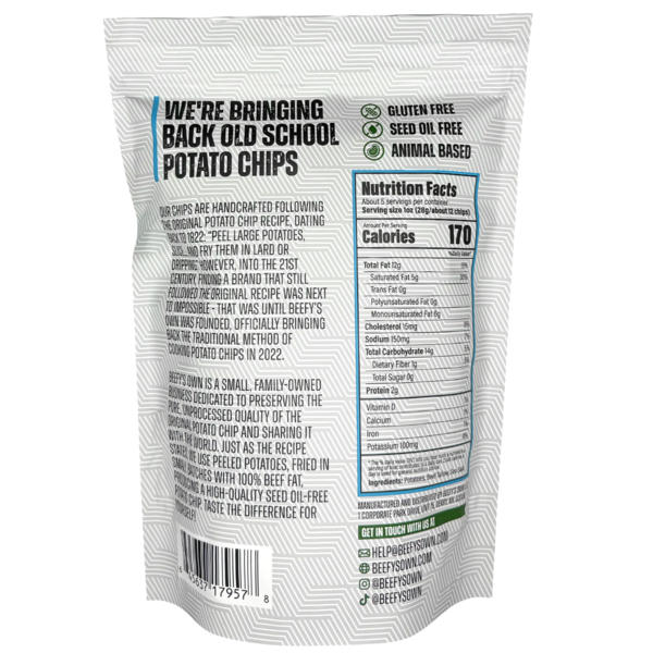 Beefy's Own Beef Tallow Potato Chips (Sea Salt)