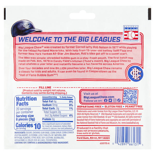 Big League Chew Punch Out Pink Lemonade Bubble Gum