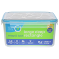 Simply Done Container & Lid, Snap & Lock, Large, Deep Rectangle, 121.7 Ounce