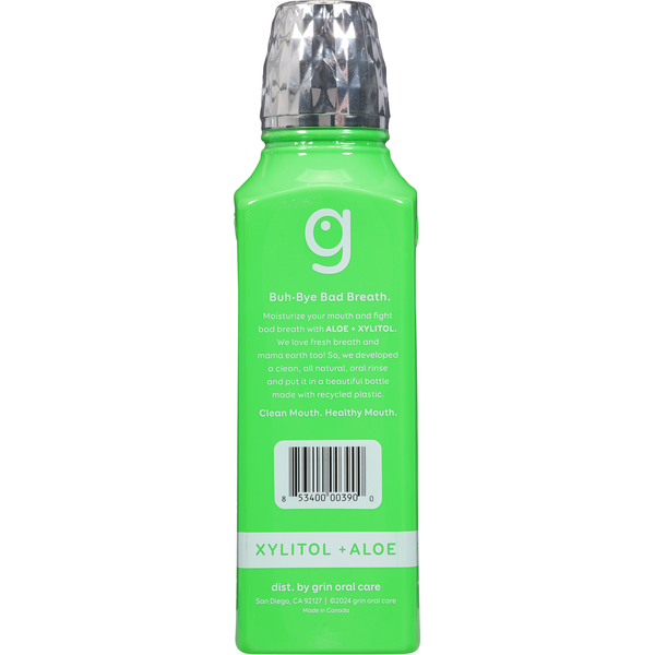 Grin Oral Care FLOSSPYX Fresh Breath Super Mint Oral Rinse