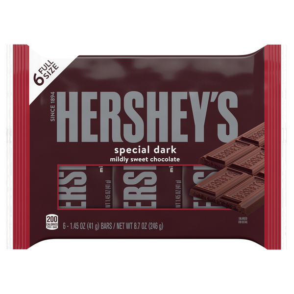 Hershey's Chocolate, Special Dark, Mildly Sweet, Full Size