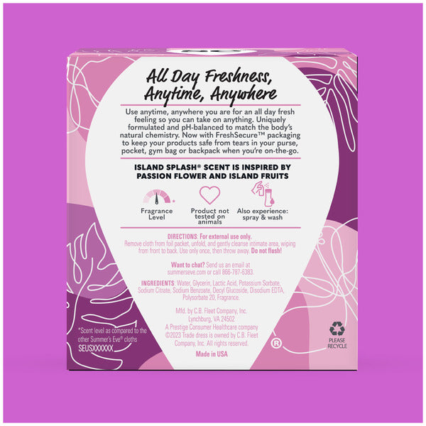 Summer's Eve Feminine Wipe  Island Splash