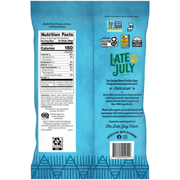 LATE JULY Snacks  Garden Ranch Tortilla Chips