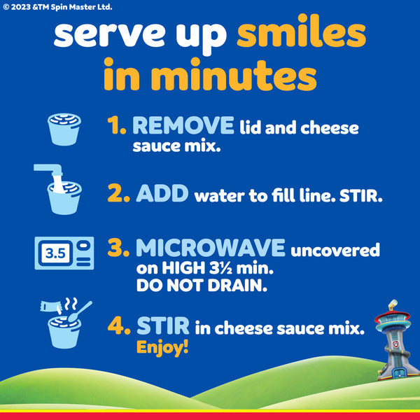 Kraft Mac & Cheese Easy Microwavable Dinner with Nickelodeon Paw Patrol Pasta Shapes