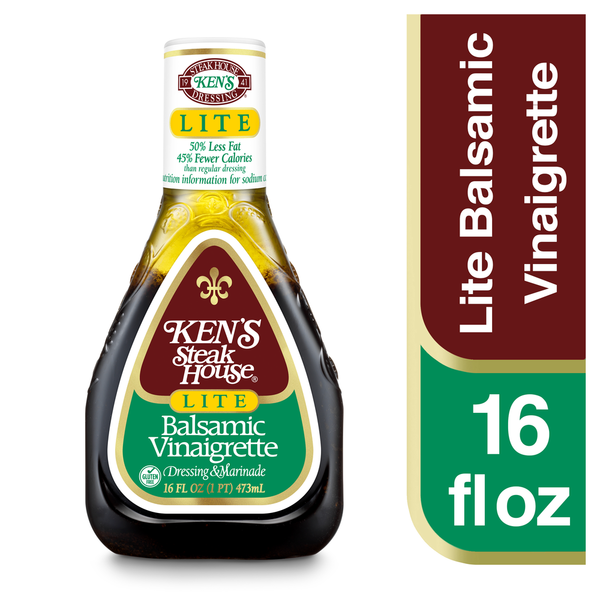Ken's Steak House Lite Gluten Free Balsamic Vinaigrette Dressing & Marinade