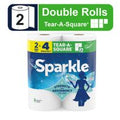 SPARKLE TEAR-A-SQUARE PAPER TOWELS, 2 DOUBLE ROLLS️