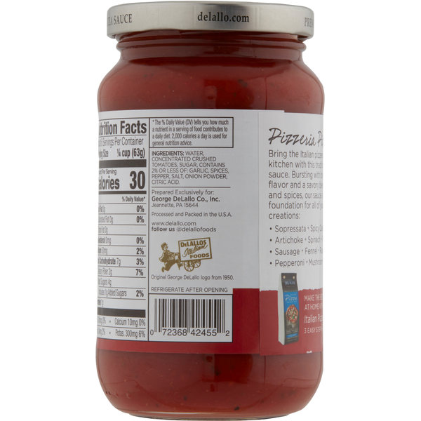 DeLallo Pizza Sauce, Pizzeria Style
