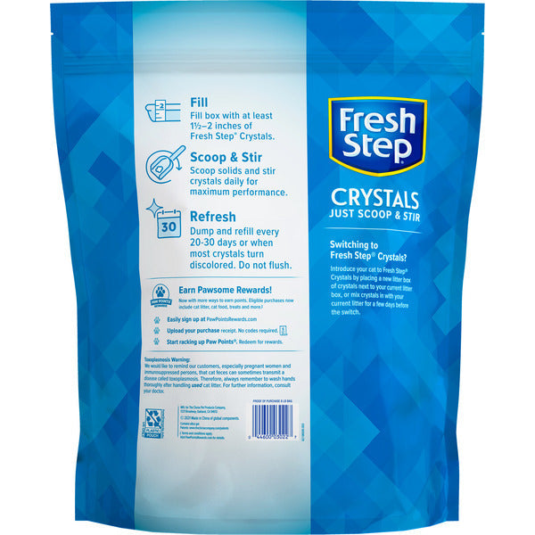 Fresh Step Crystals Cat Litter, Lightweight Cat Litter Crystals Gentle on Cat's Paws