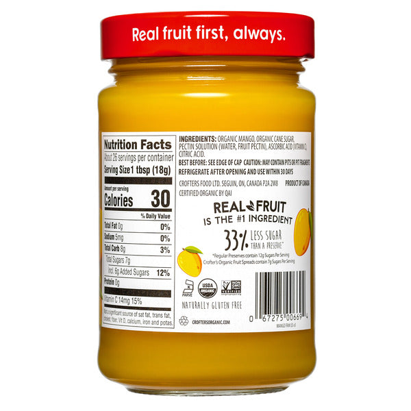 Crofter's Organic Mango, Premium Fruit Spread