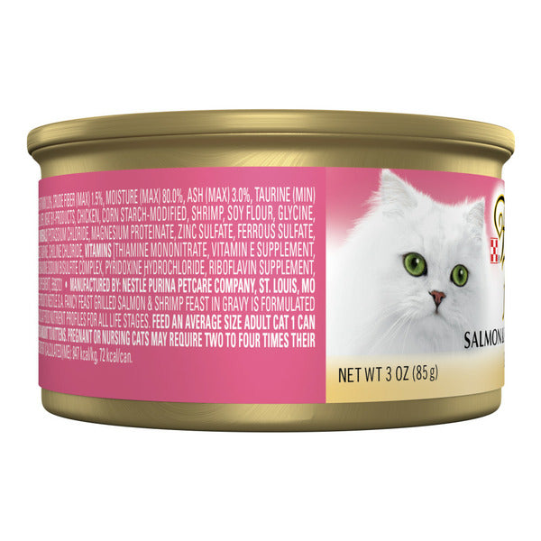 Purina Fancy Feast Grilled Wet Cat Food Salmon and Shrimp Feast in Wet Cat Food Gravy