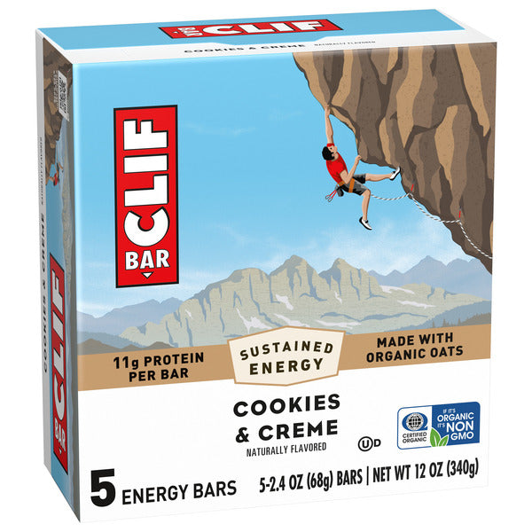 CLIF BAR Energy Protein Bars, Cookies & Creme, Non-Gmo 12 oz