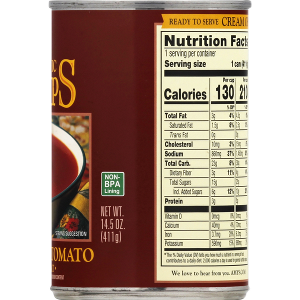 Amy's Kitchen Cream of Tomato Soup, Organic