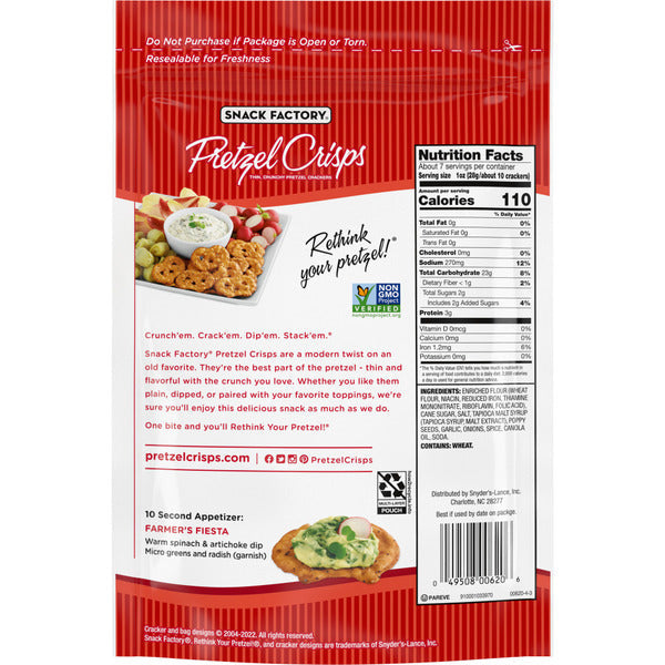 Snack Factory  Everything Pretzel Crisps